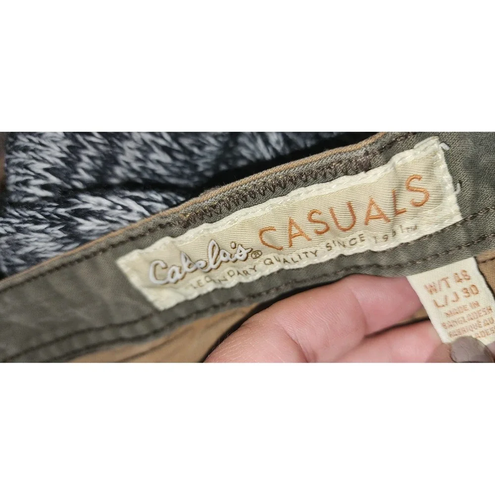 Cabela's Pants Mens 48 X 30Casuals Double Knee Stretch Flex 5-Pocket Jeans Beige